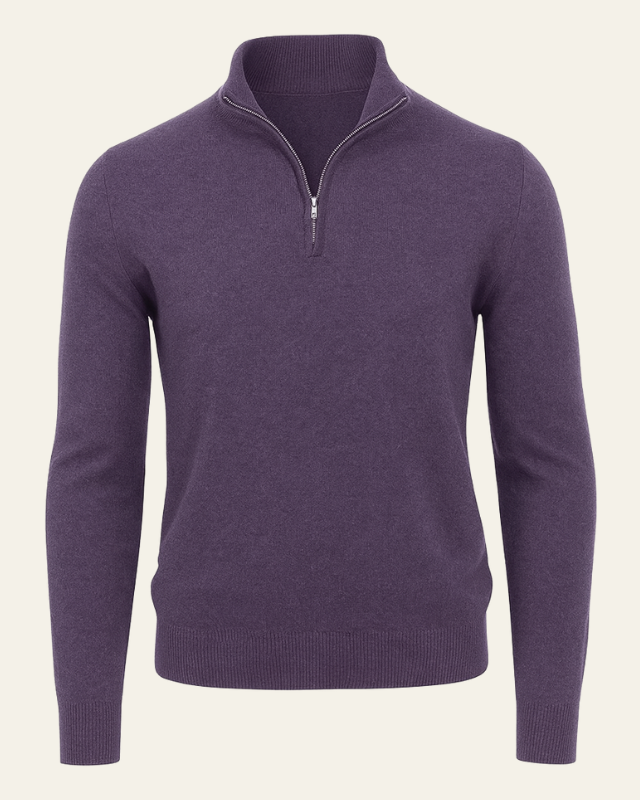 Maglione Uomo | Collo Alto & Mezza Cerniera Pratica
