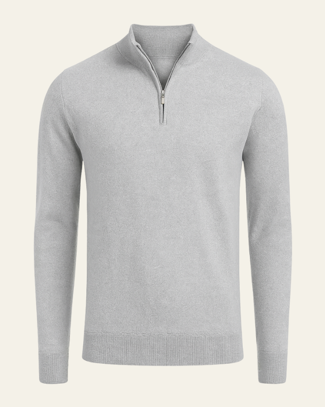 Maglione Uomo | Collo Alto & Mezza Cerniera Pratica