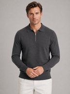 Maglione Uomo | Collo Polo con Mezza Zip Raffinato