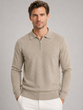 Maglione Uomo | Collo Polo con Mezza Zip Raffinato