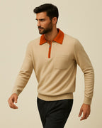 Maglione Uomo | Collo Polo con Zip & Taschino