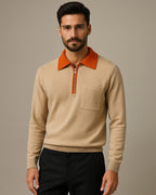 Maglione Uomo | Collo Polo con Zip & Taschino