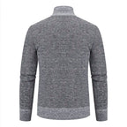Maglione Ibrido Da Uomo Con Collo Alto E Zip Frontale, immagine 3
