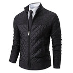 Maglione Ibrido Da Uomo Con Collo Alto E Zip Frontale, immagine 4