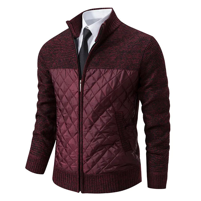 Maglione Ibrido Da Uomo Con Collo Alto E Zip Frontale, immagine 6