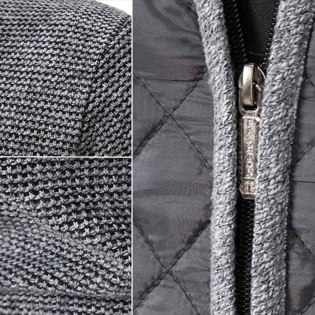 Maglione Ibrido Da Uomo Con Collo Alto E Zip Frontale, immagine 7