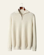 Maglione Uomo | Mezza Zip & Trama a Coste
