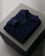 Maglione Uomo | Mezza Zip & Trama a Coste