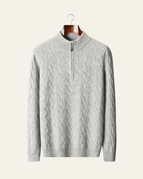 Maglione Uomo | Mezza Zip & Trecce Avvolgenti