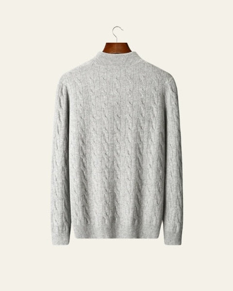 Maglione Uomo | Mezza Zip & Trecce Avvolgenti