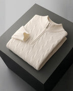 Maglione Uomo | Mezza Zip & Trecce Avvolgenti