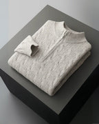 Maglione Uomo | Mezza Zip & Trecce Avvolgenti