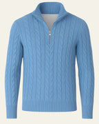 Maglione Uomo | Mezza Zip & Trecce Fitte