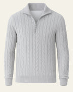 Maglione Uomo | Mezza Zip & Trecce Fitte