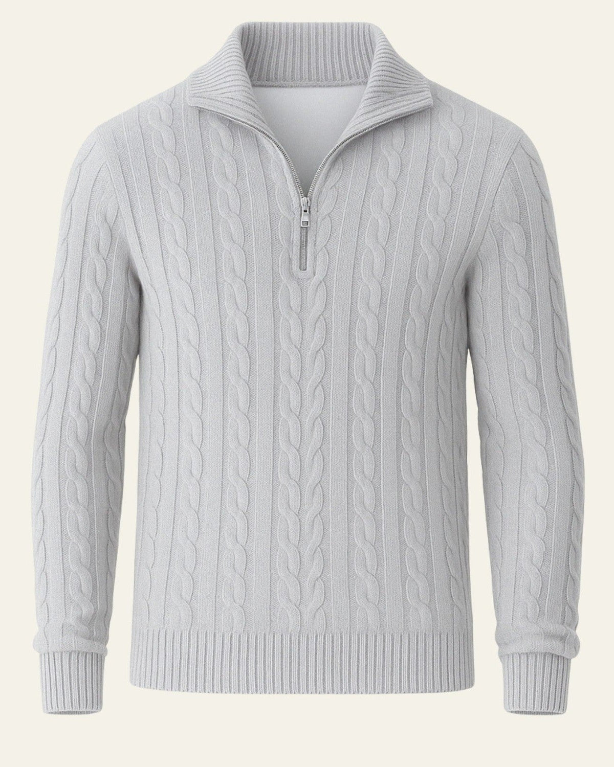Maglione Uomo | Mezza Zip & Trecce Fitte
