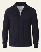 Maglione Uomo | Mezza Zip & Trecce Fitte