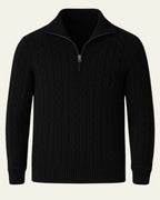 Maglione Uomo | Mezza Zip & Trecce Fitte