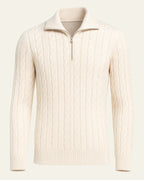 Maglione Uomo | Mezza Zip & Trecce Fitte