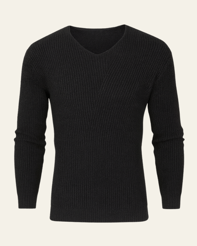 Maglione Uomo | Scollo a V & Trama Waffle