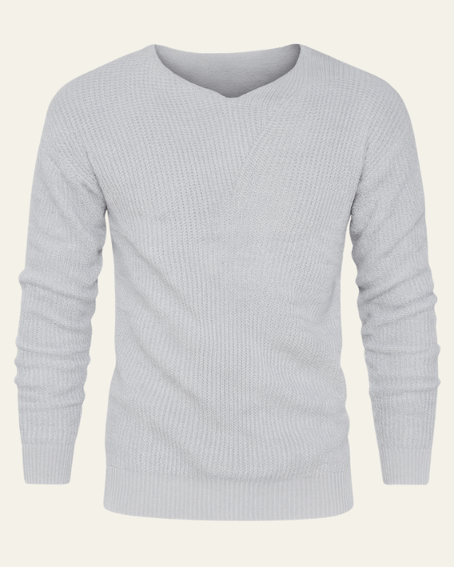 Maglione Uomo | Scollo a V & Trama Waffle