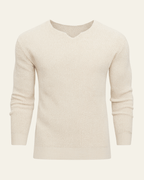 Maglione Uomo | Scollo a V & Trama Waffle