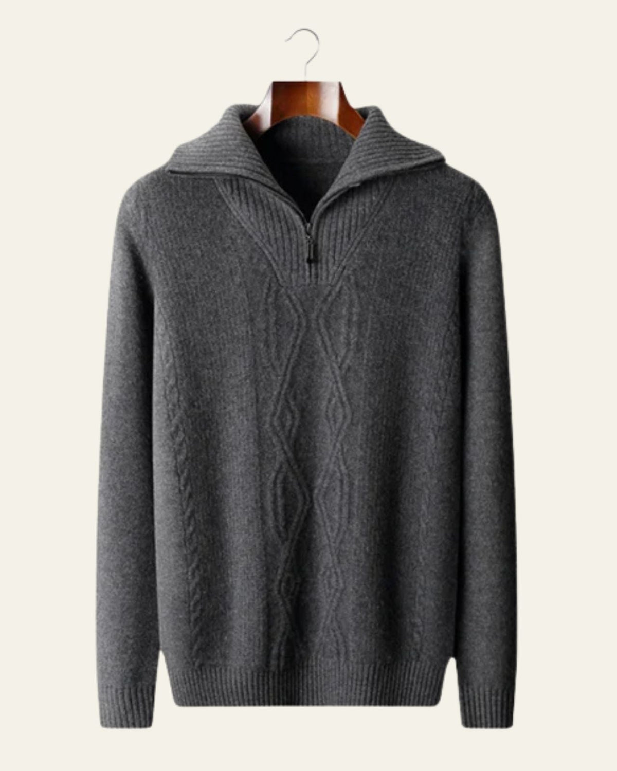Maglione Uomo | Zip a Quarto & Trecce Eleganti