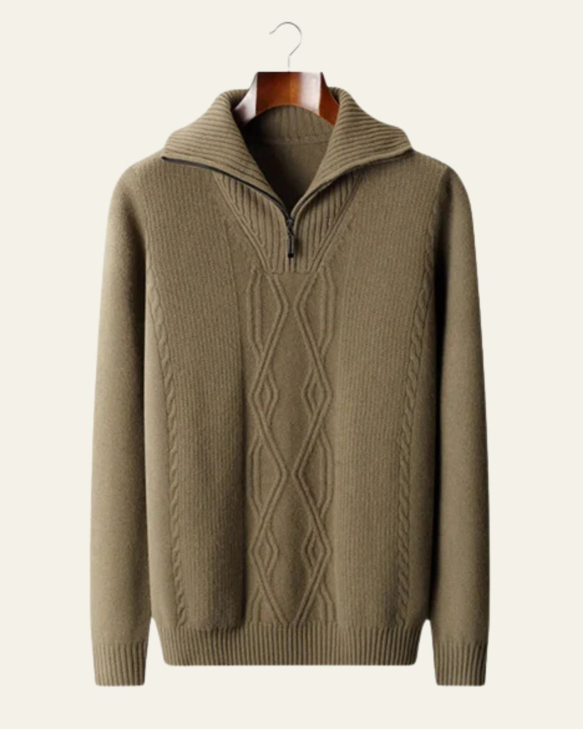 Maglione Uomo | Zip a Quarto & Trecce Eleganti