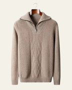 Maglione Uomo | Zip a Quarto & Trecce Eleganti