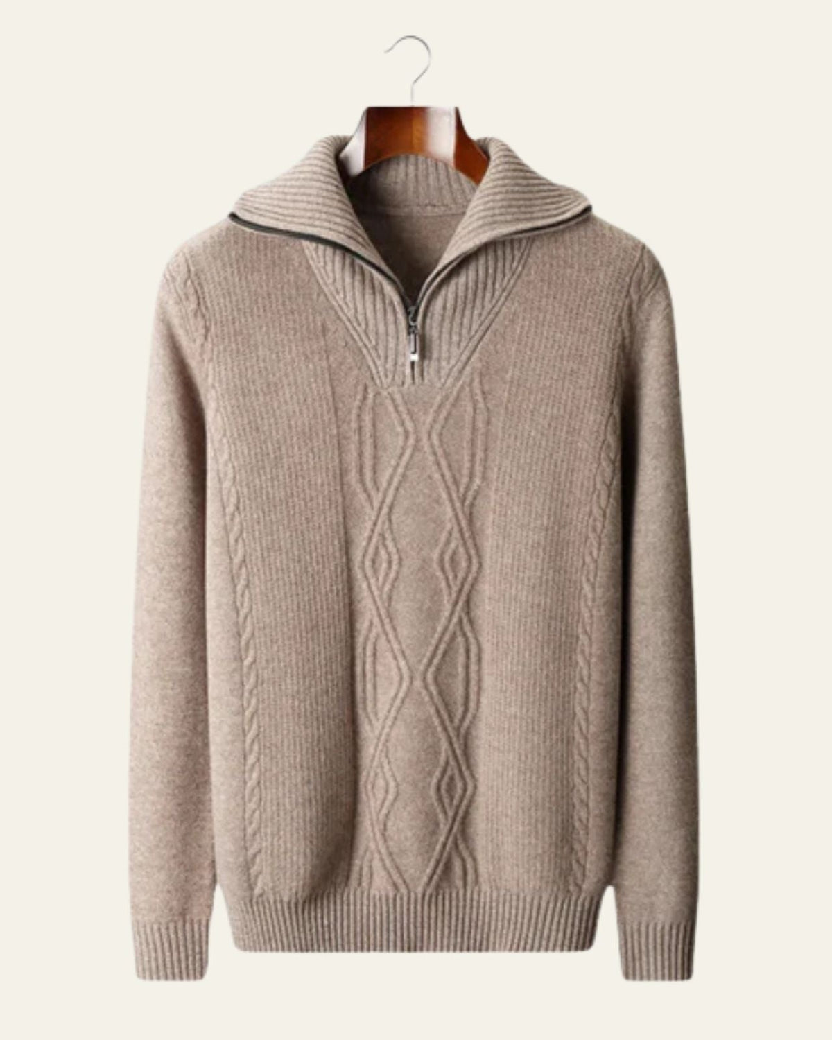 Maglione Uomo | Zip a Quarto & Trecce Eleganti