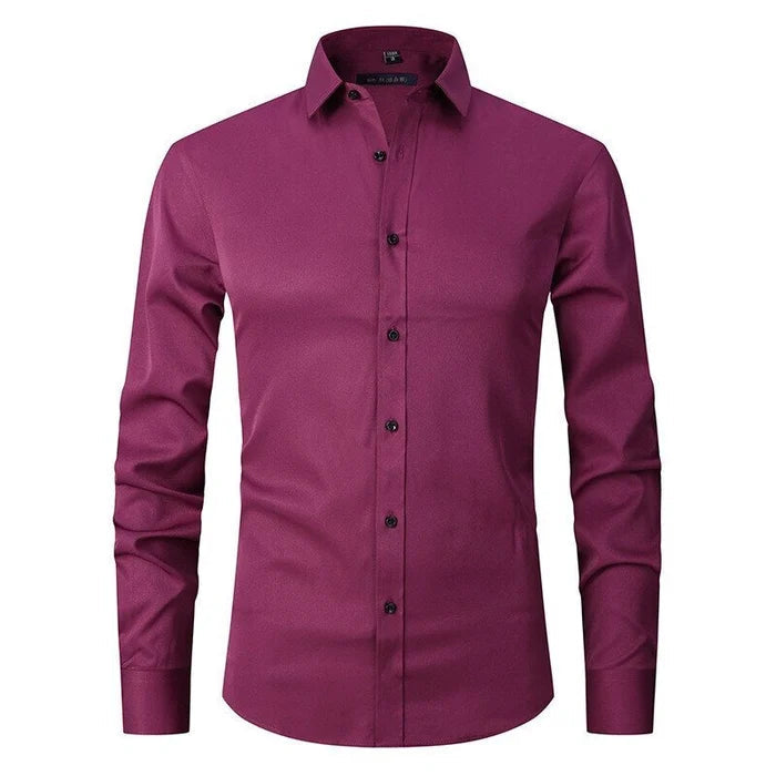 Camicia Slim Fit Da Uomo A Maniche Lunghe Con Colletto Classico, immagine 10