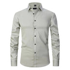 Camicia Slim Fit Da Uomo A Maniche Lunghe Con Colletto Classico, immagine 11