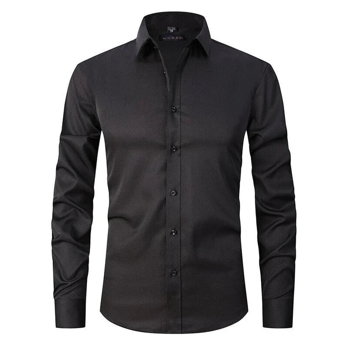 Camicia Slim Fit Da Uomo A Maniche Lunghe Con Colletto Classico, immagine 2