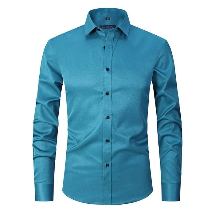 Camicia Slim Fit Da Uomo A Maniche Lunghe Con Colletto Classico, immagine 6