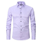 Camicia Slim Fit Da Uomo A Maniche Lunghe Con Colletto Classico, immagine 7