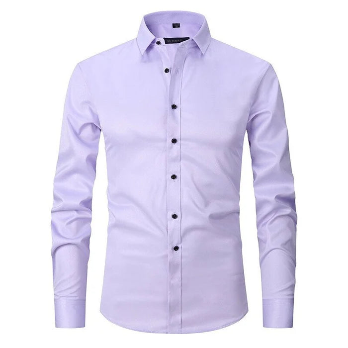 Camicia Slim Fit Da Uomo A Maniche Lunghe Con Colletto Classico, immagine 7