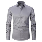 Camicia Slim Fit Da Uomo A Maniche Lunghe Con Colletto Classico, immagine 9