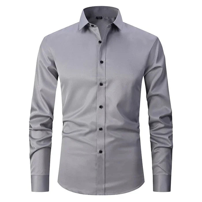Camicia Slim Fit Da Uomo A Maniche Lunghe Con Colletto Classico, immagine 9