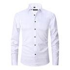 Camicia Slim Fit Da Uomo A Maniche Lunghe Con Colletto Classico, immagine 1