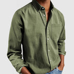 Camicia Casual Da Uomo A Maniche Lunghe Con Taschino Frontale, immagine 6