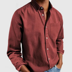 Camicia Casual Da Uomo A Maniche Lunghe Con Taschino Frontale, immagine 8