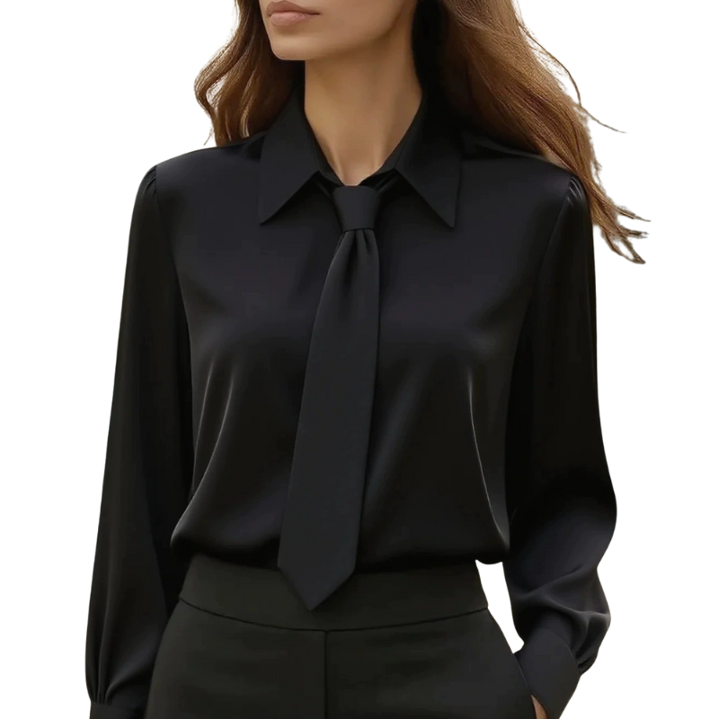 Camicia Elegante Da Donna Con Colletto E Fiocco, immagine 2