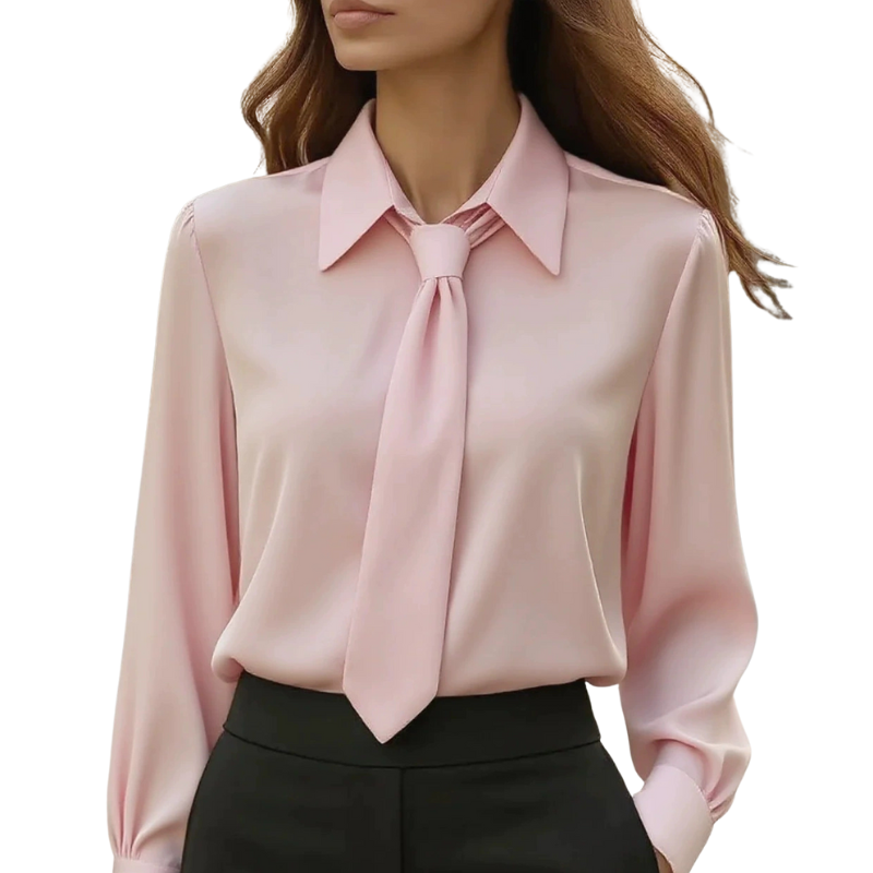 Camicia Elegante Da Donna Con Colletto E Fiocco, immagine 3