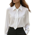 Camicia Elegante Da Donna Con Colletto E Fiocco, immagine 1