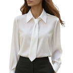 Camicia Elegante Da Donna Con Colletto E Fiocco, immagine 1