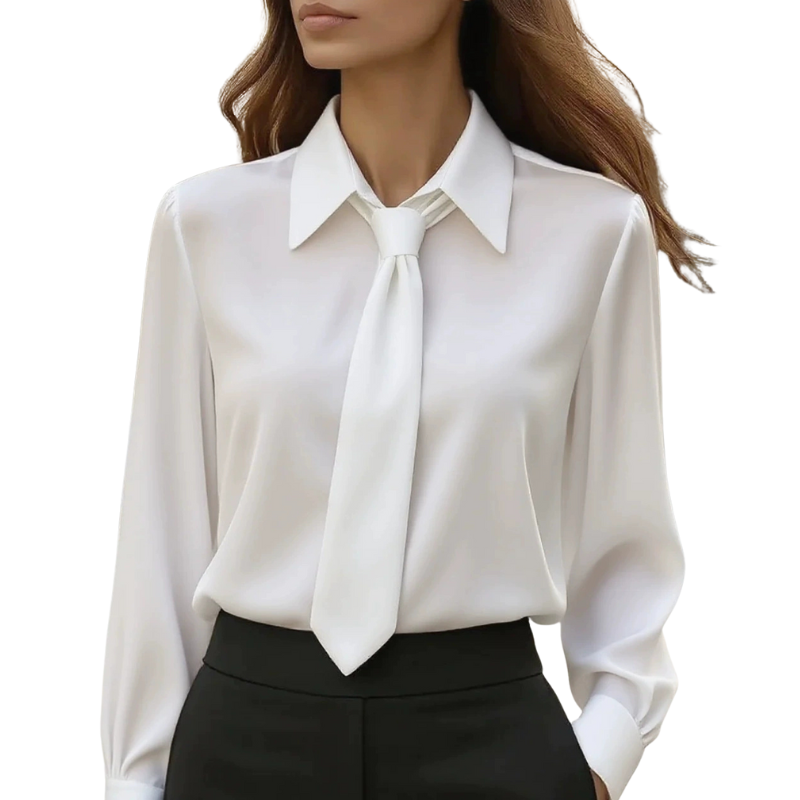 Camicia Elegante Da Donna Con Colletto E Fiocco, immagine 1
