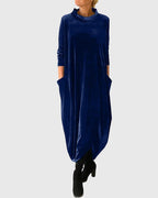 Abito Cocoon Da Donna Con Collo Alto E Maniche Lunghe, immagine 1