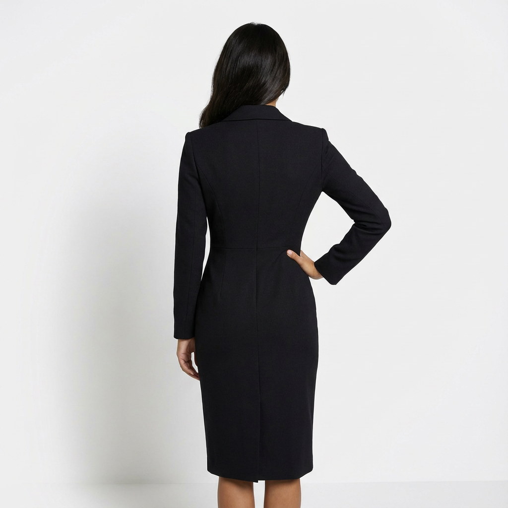 Abito Blazer Midi Da Donna Con Revers E Bottoni Frontali, immagine 6