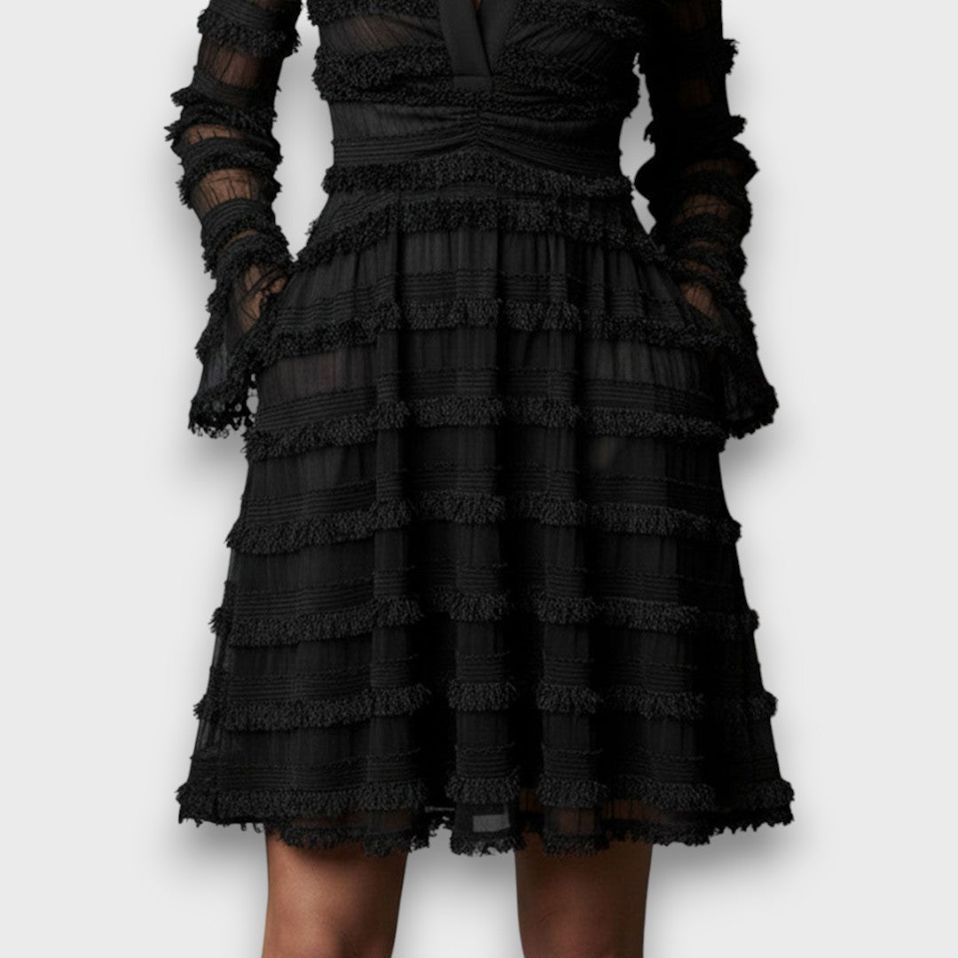 Maniche Lunghe Vestito Donna | Scollo a V & Silhouette Svasata