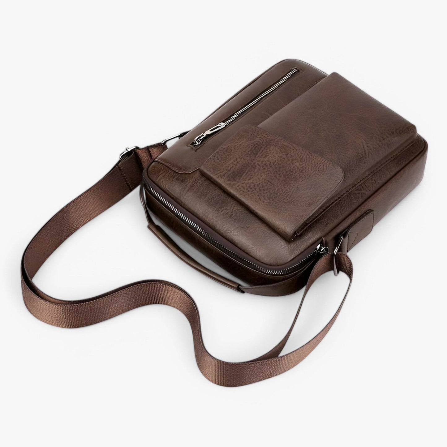 Borsa A Tracolla Marrone Multiscomparto Uomo — Mantova, immagine 6