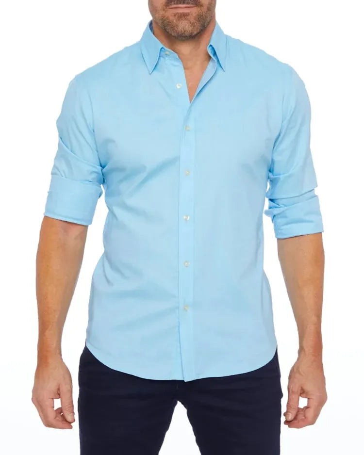 Camicia Classica Da Uomo A Maniche Lunghe Con Bottoni, immagine 11